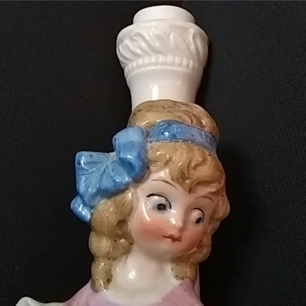 Vintage Figural Girl Flower Vase | EUC | Germany